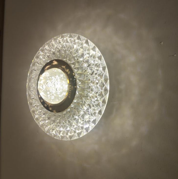 Round Crystal Wall Sconces Light