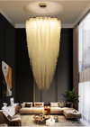 Moedrn Crystal Raindrop Ceiling Pendant Lights for High Ceiling