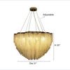 Moedrn Crystal Raindrop Ceiling Pendant Lights for High Ceiling
