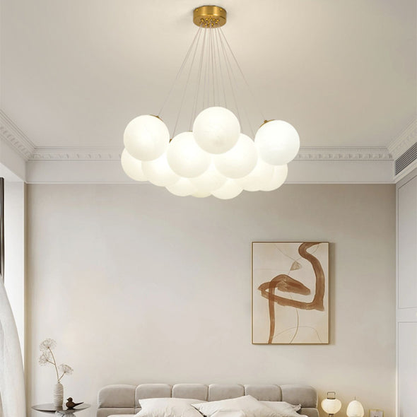 Large Glass Globe Cluster Pendant Lighting 