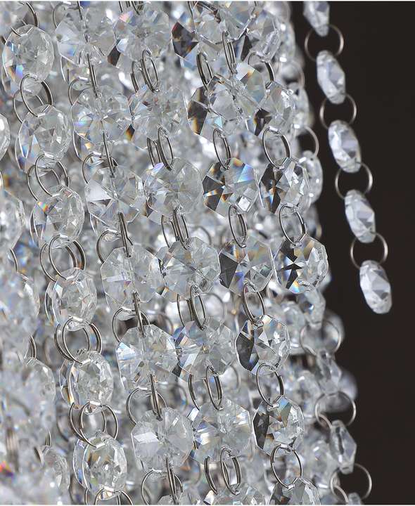 Moedrn Crystal Raindrop Ceiling Pendant Lights for High Ceiling