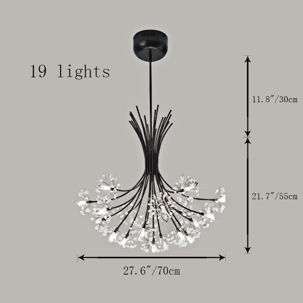 Fancy Crystal Chandeliers Lights Shining Dining Room Pendant lamp